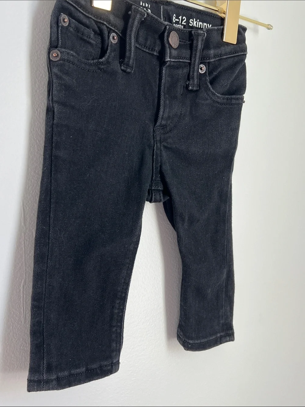 GAP | Baby Black Pull-On Skinny Denim Jeans Size 6-12 Months